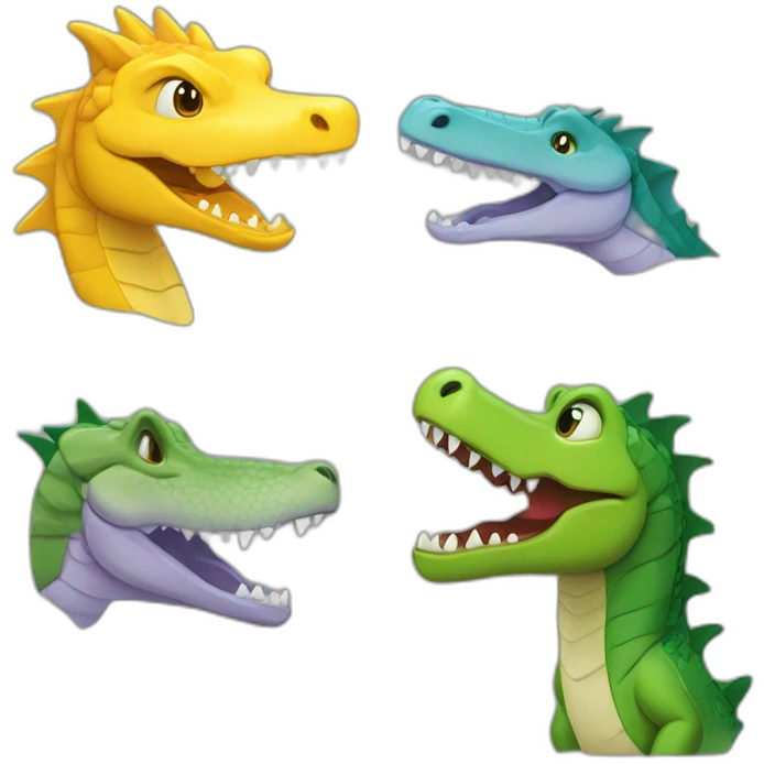 Chat avec ailes de dragon et queue de croco emoji