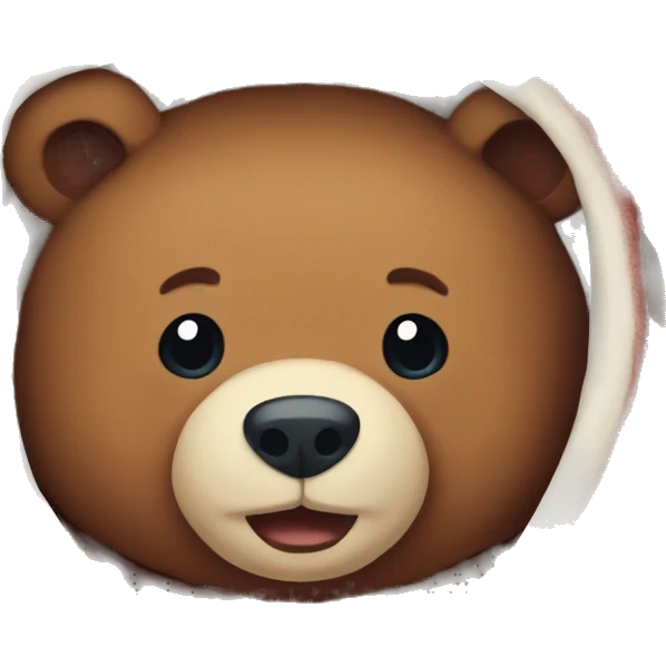 bear cozy in blanket emoji