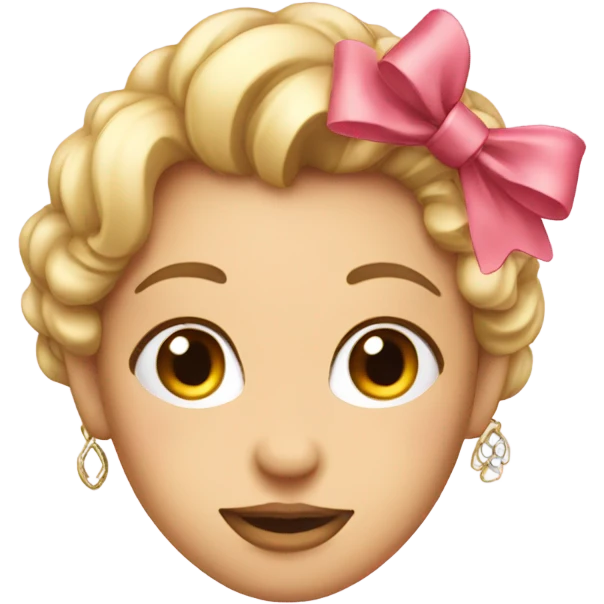 Face Blushing with bow emoji