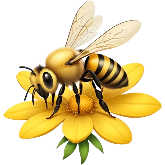 Bee on a flower emoji