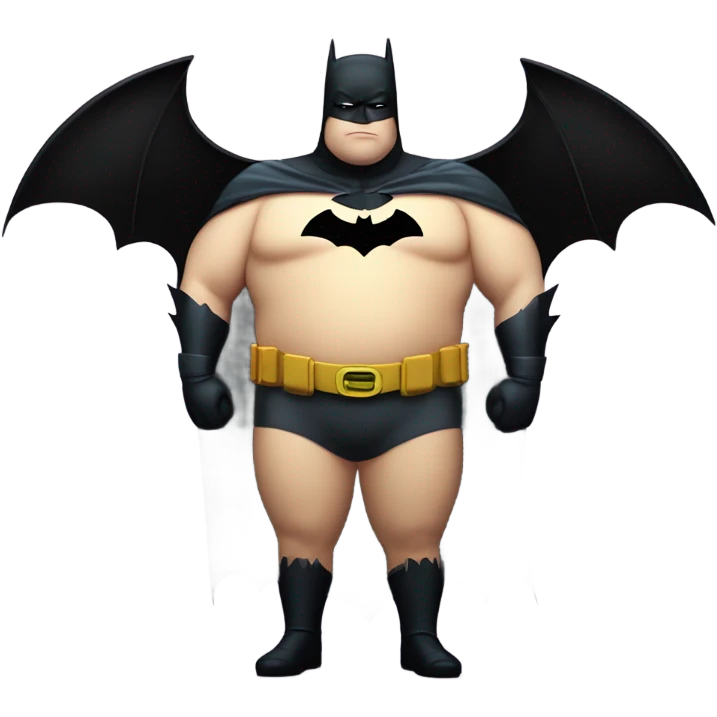 fat fat fat batman next to an even fatter robin emoji