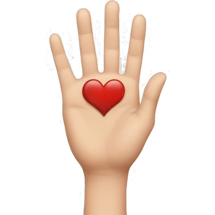 Hand heart  emoji
