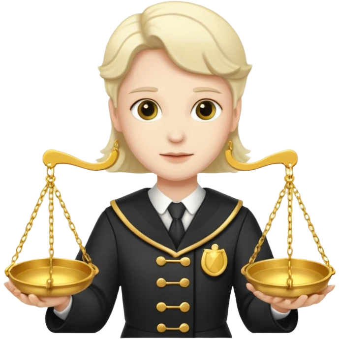 Fancy judge with golden scales emoji