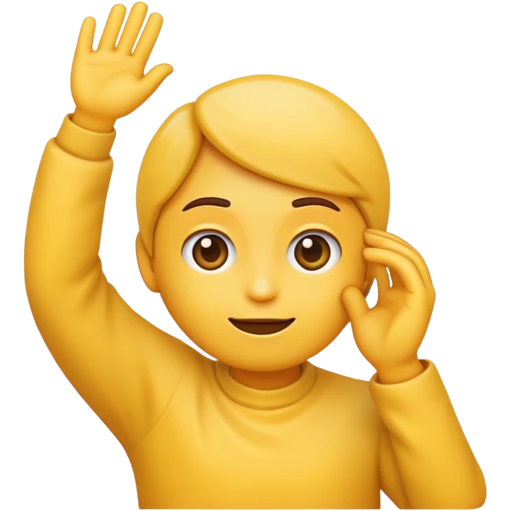 an emoji with hand around its neck emoji
