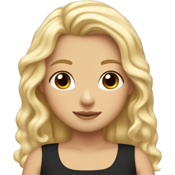 A white girl with blonde hair hugging a girl with tan skin and black wavy hair  emoji