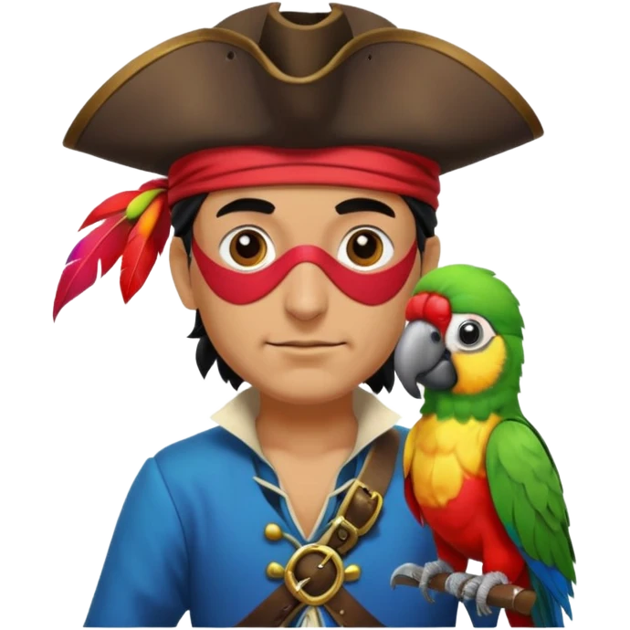 pirate and parrot emoji