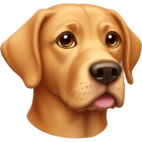 Ginger lab dog emoji