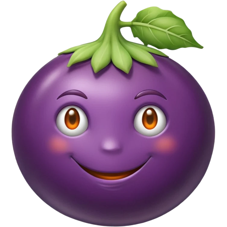 Une aubergine qui rentre dans une pêche emoji