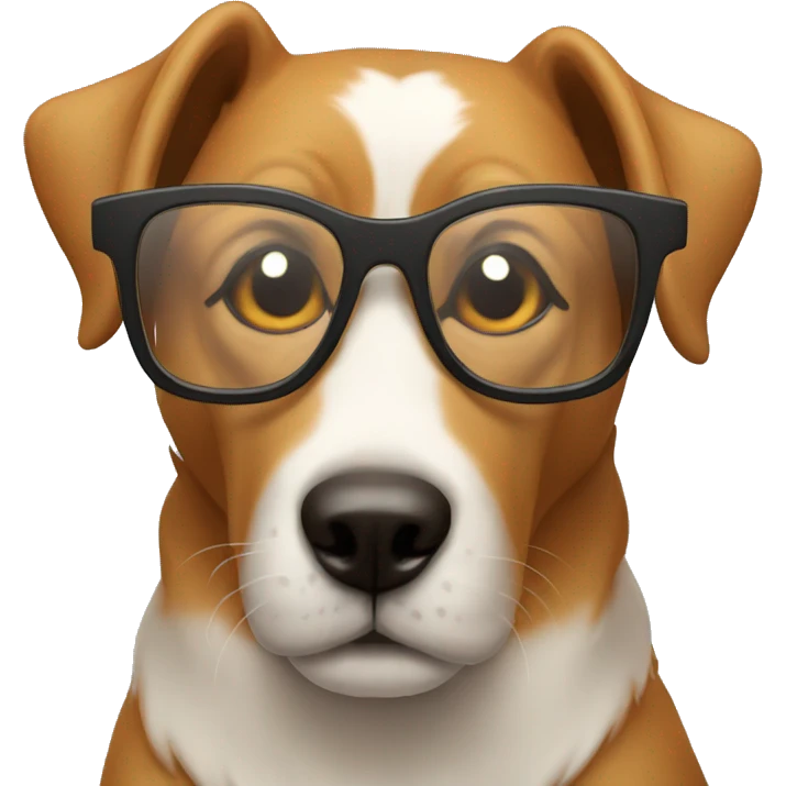 dog with glasess emoji
