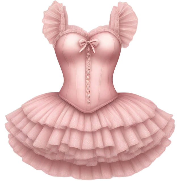 Vintage rococo rose-pink  tutu emoji