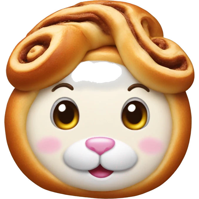 bunny made from a cinnamon bun emoji