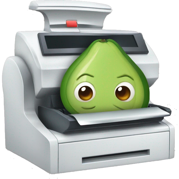 avocado shark cash register emoji
