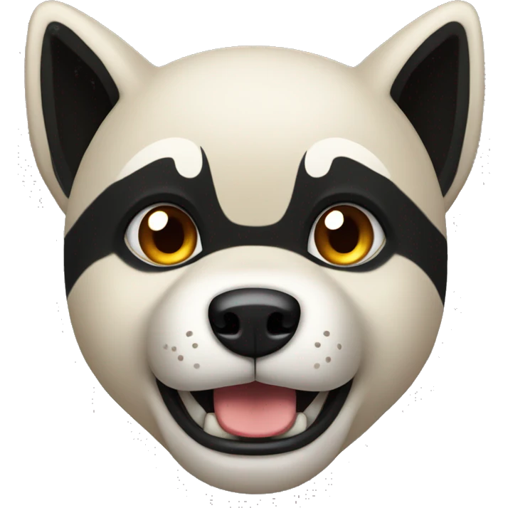 Black siba inu angry emoji