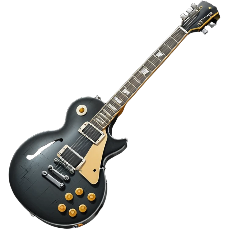 metal punk les paul guitar emoji