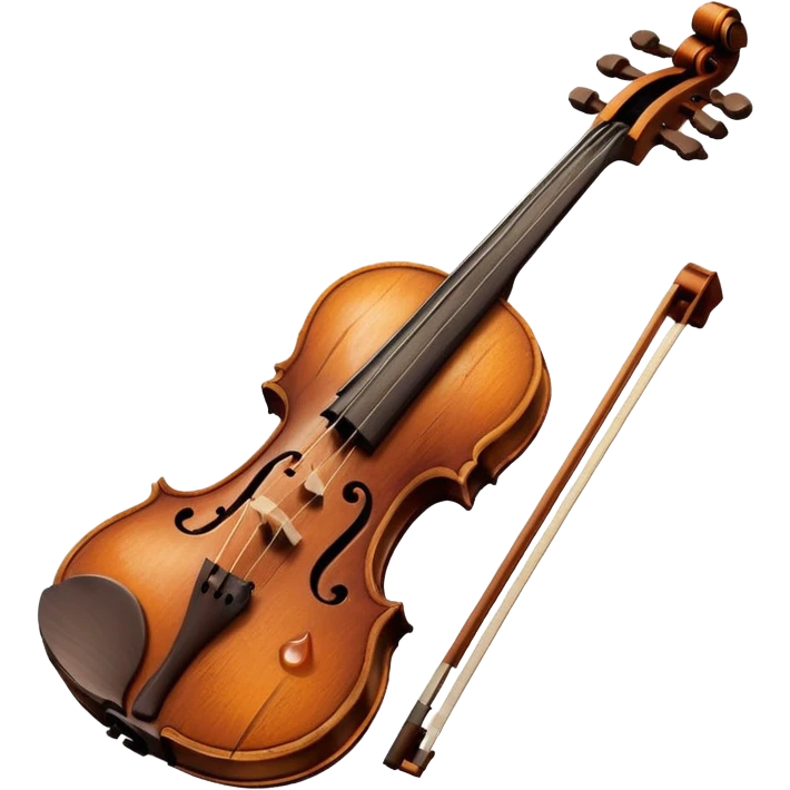 Violin with a sad face and tears emoji