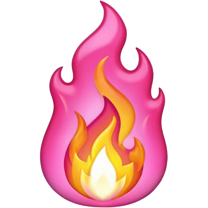 Pink flame emoji