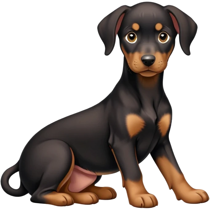 Dobermann puppy emoji