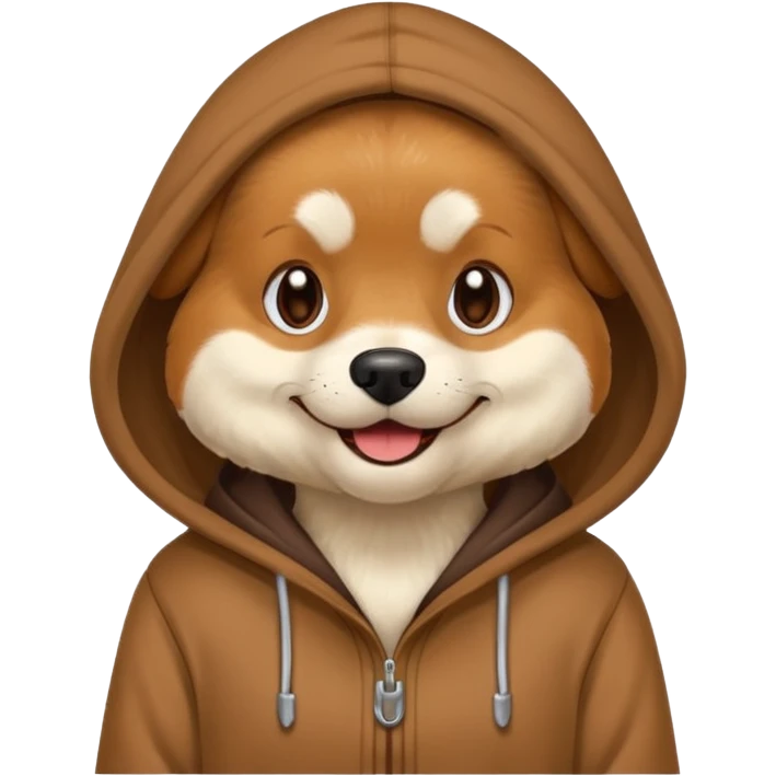 dog wearing hoodie emoji
