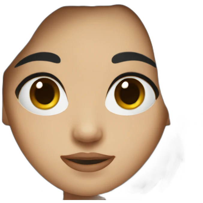 Girl with Dark hair and dark Eyes  emoji