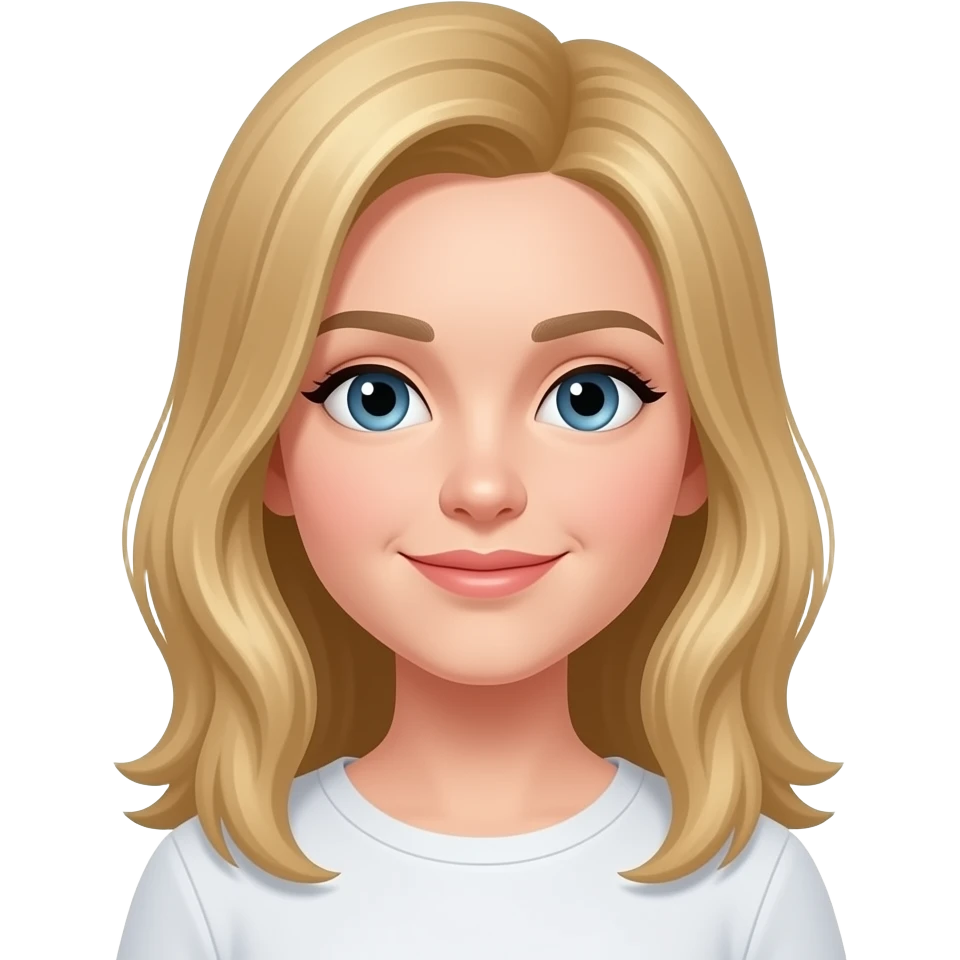 a girl with medium blonde hair emoji