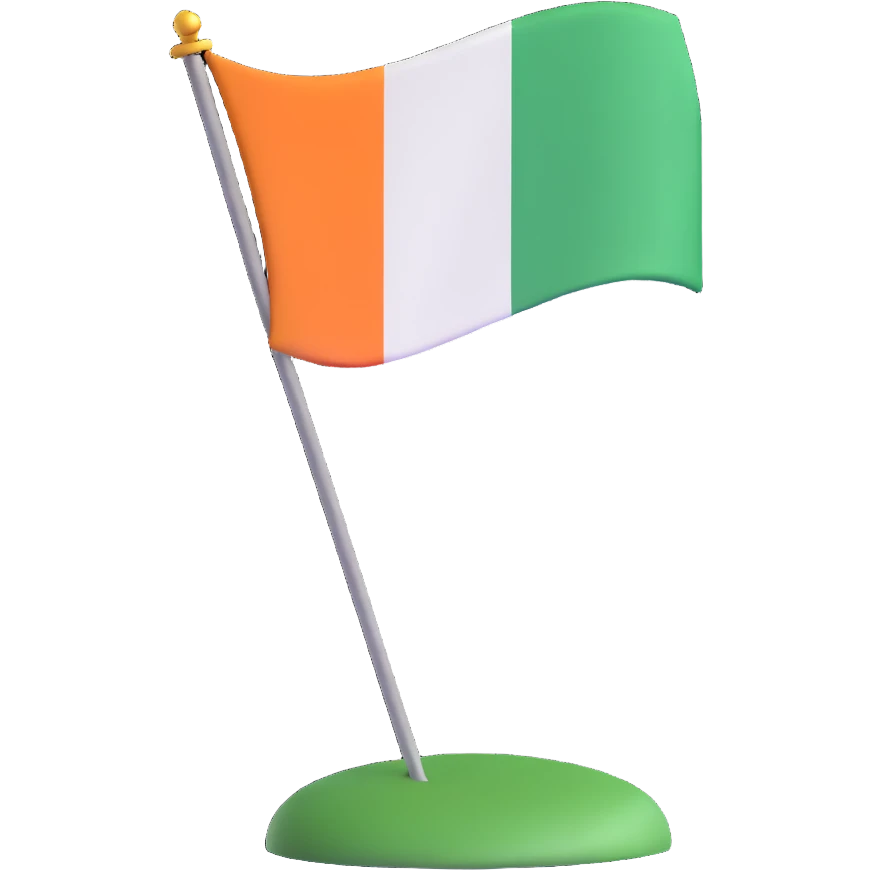 Irish flag on a pole emoji