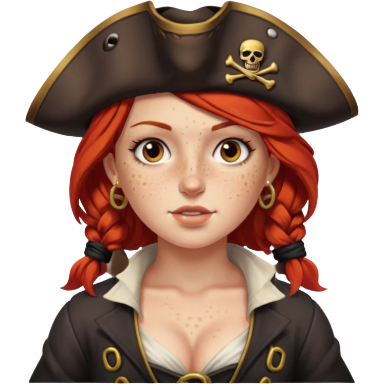 pirate busty girl emoji