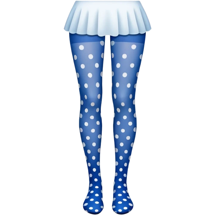 Blue tights with polka dots emoji