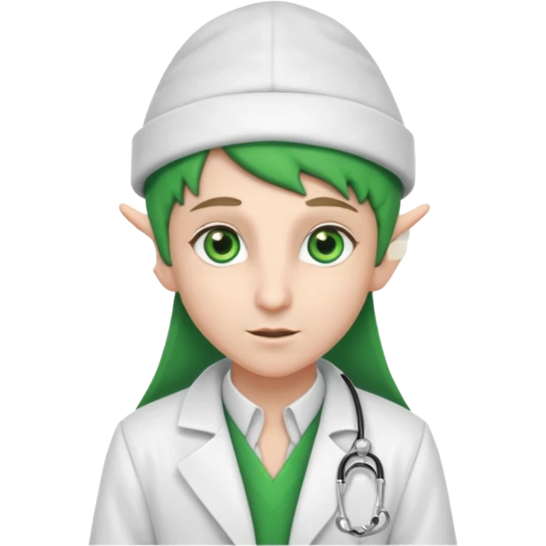 Elf Doctor with doctor hat emoji