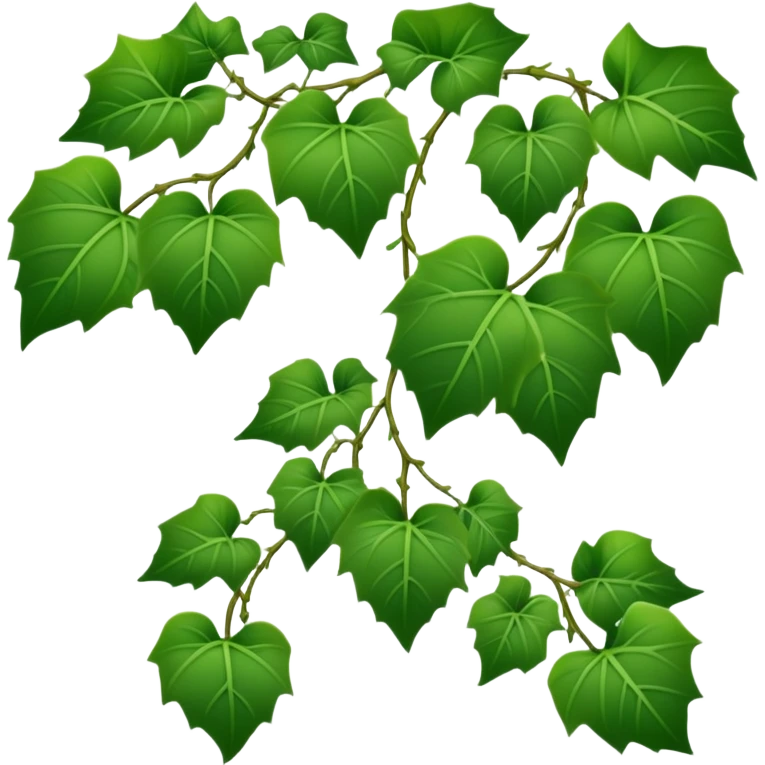 green ivy vine with leaves emoji