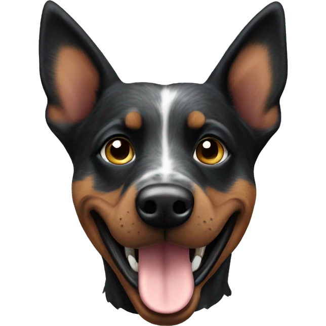 Black Australian cattle dog emoji