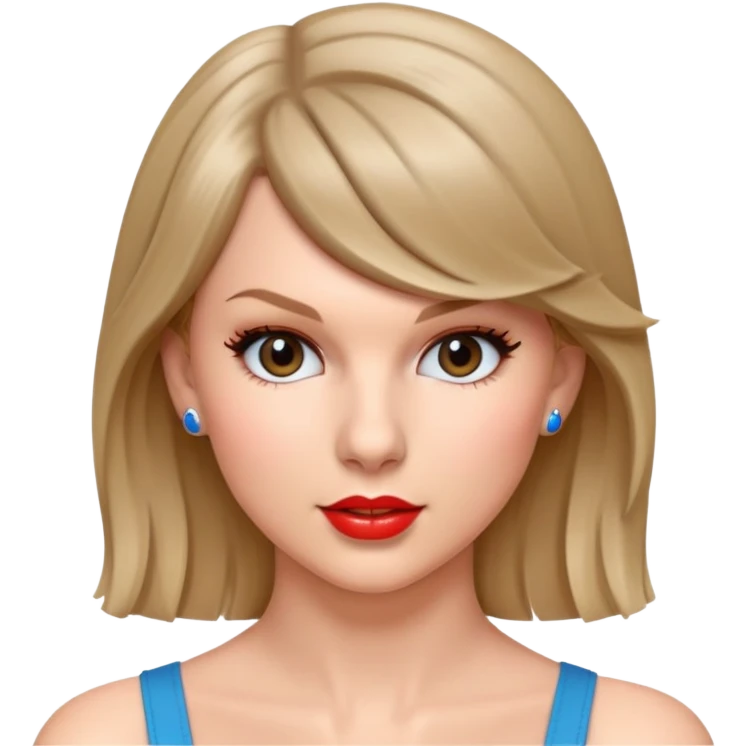 Taylor swift face in 3D emoji