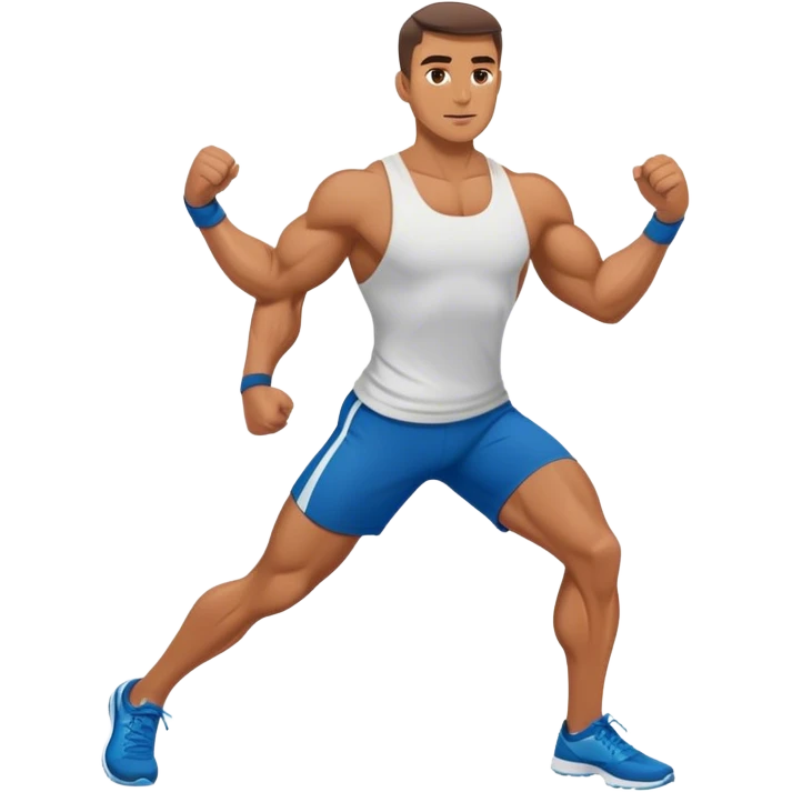 guy lunges exercise emoji