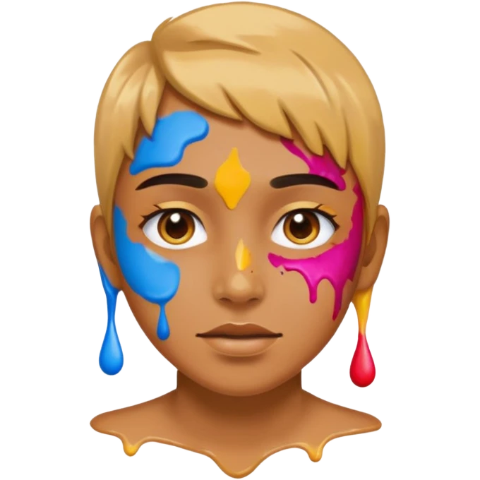 paint drop on face emoji