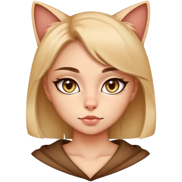 Cat eyes girl  emoji