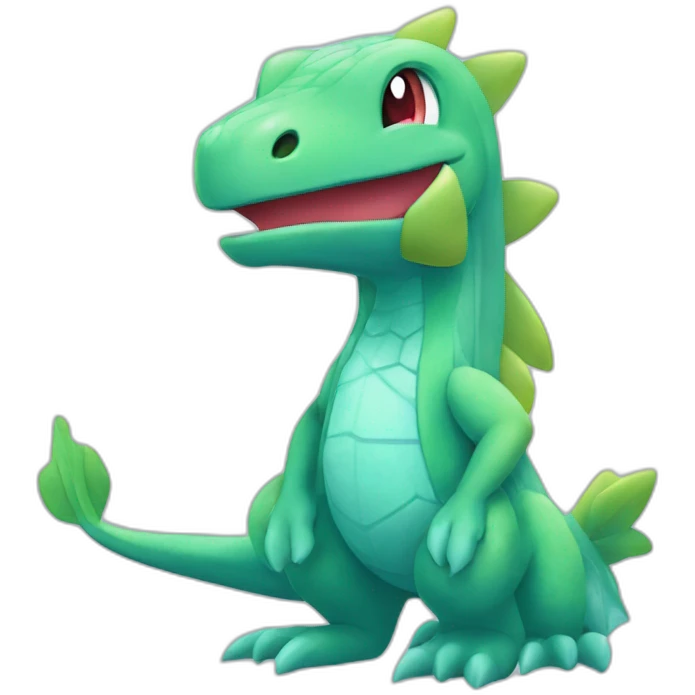 Grovyle pokemon in winter theme emoji