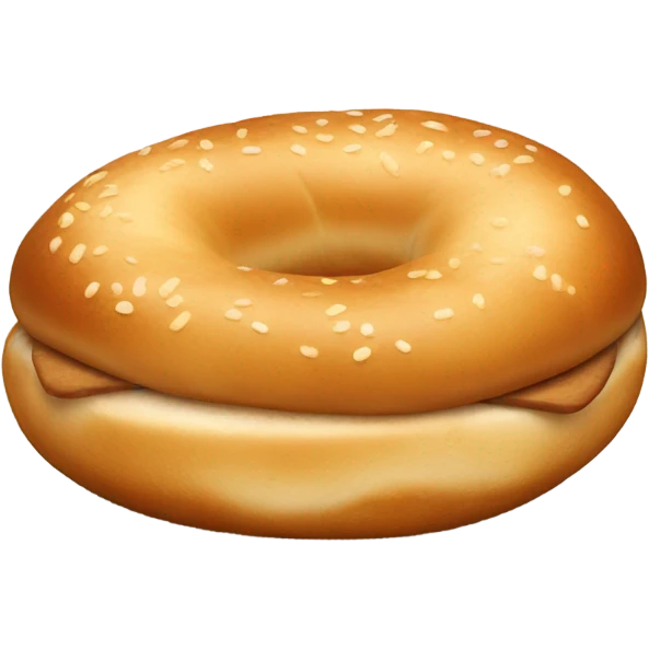 Plain bagel emoji