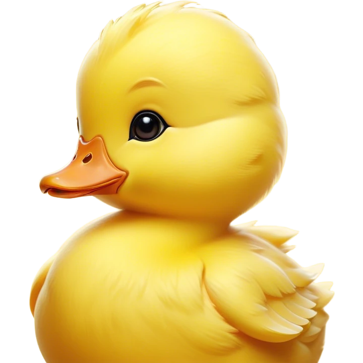 Cinematic Noble Yellow Baby Duck Portrait Emoji, Poised and regal, with a tiny, delicate build and a vibrant, well-groomed bright yellow downy coat, deep-set soulful bright eyes, Simplified yet sharp and sophisticated features, highly detailed, glowing with a soft, dignified glow, high shine, intelligent and charming, stylized with an air of youthful elegance, focused and attentive, soft glowing outline, capturing the essence of a watchful and confident little duckling, so majestic it feels as though it could peep out of the screen with effortless authority! emoji