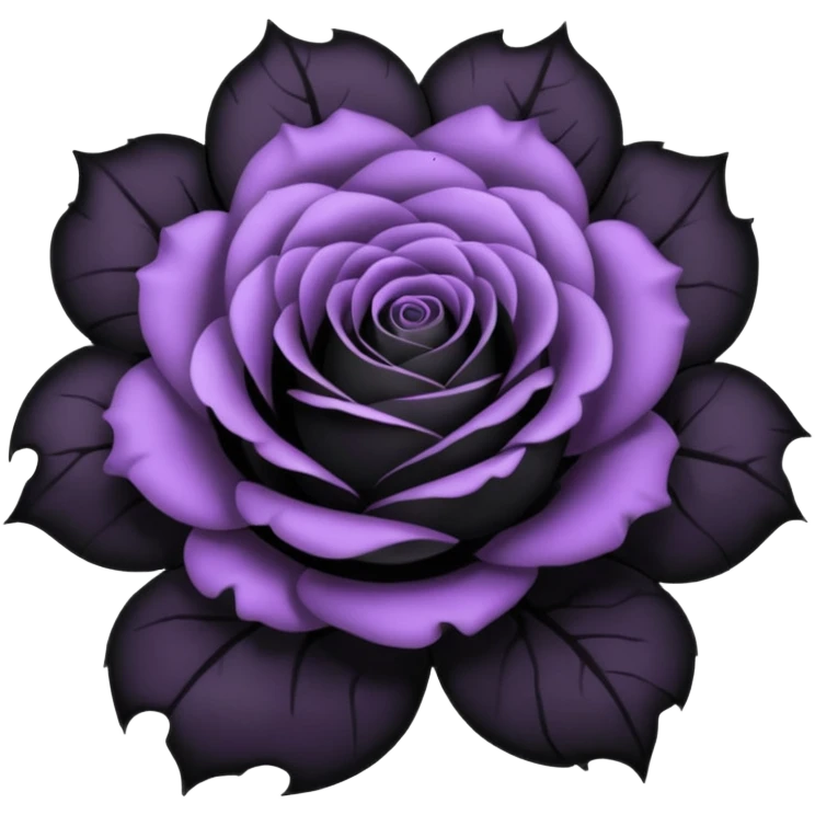 pastel goth black rose emoji