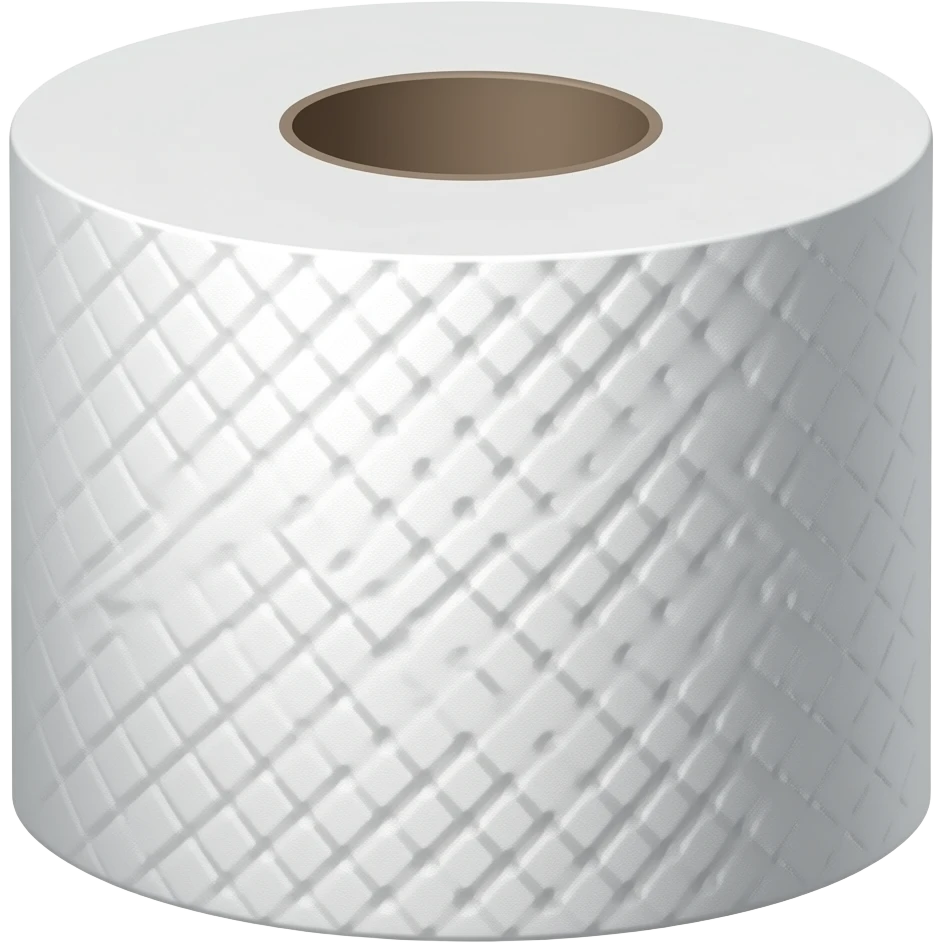 Create an emoji of an used toilet paper roll emoji