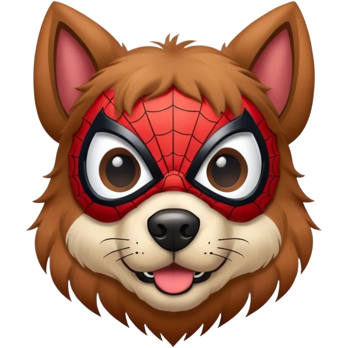 DOG in SPIDER MAN mask emoji
