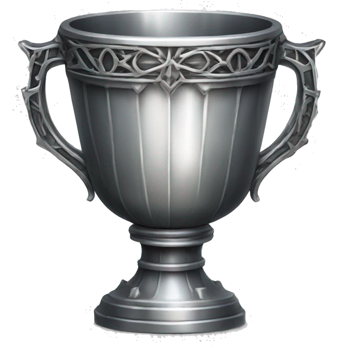 Silver heavy detail gothic chalice  emoji