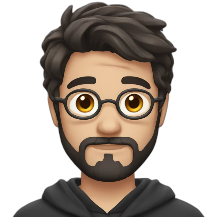 Harry Potter with his scar and a beard emoji