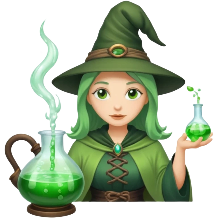 green witch cooking potion emoji