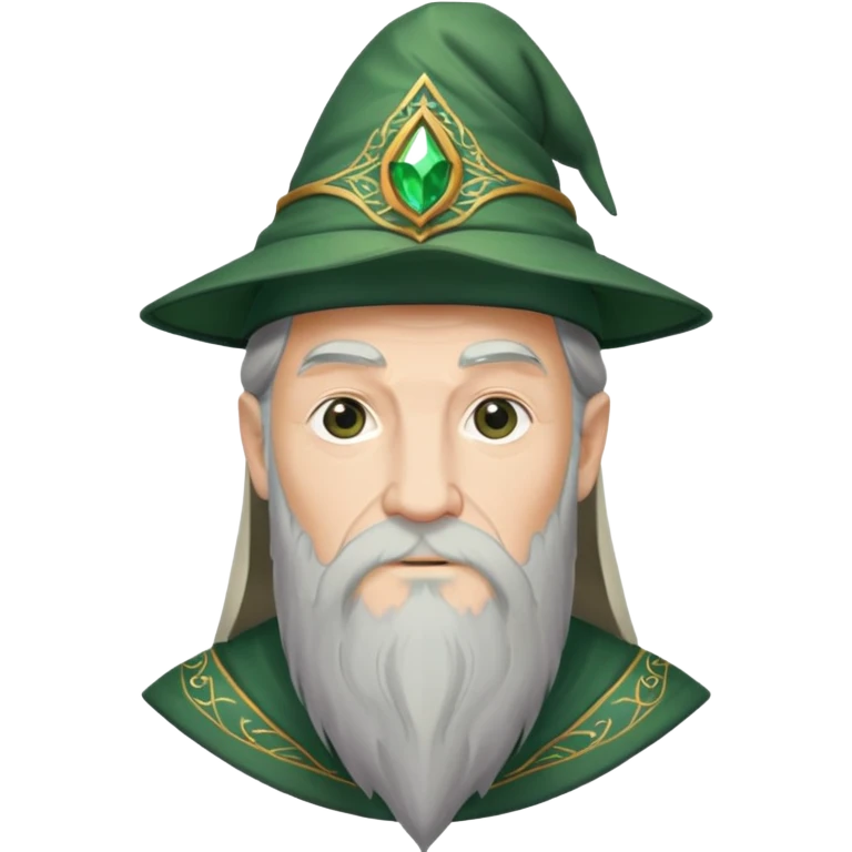 Dumbledore green Wizard’s cap with decoration pattern emoji