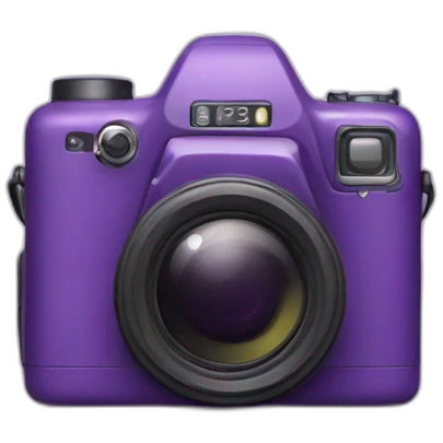 Purple Cat with a camera emoji