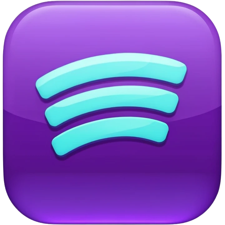 Purple and Cian Symbol Spotify app emoji