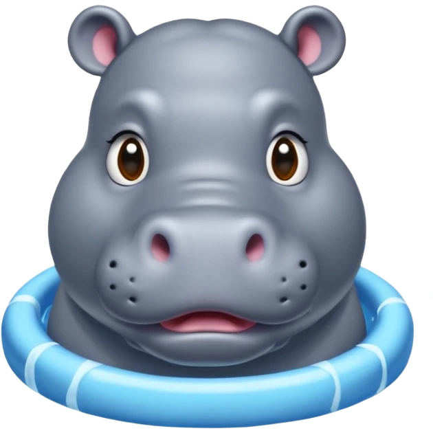 Hippo in the pool emoji
