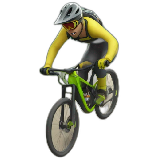 Downhill mountain biker emoji