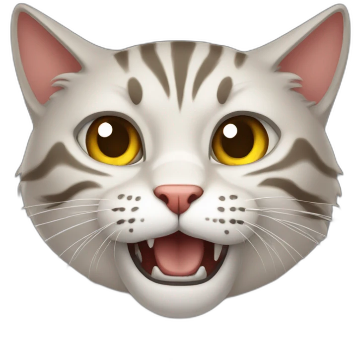 Ferocious cat emoji