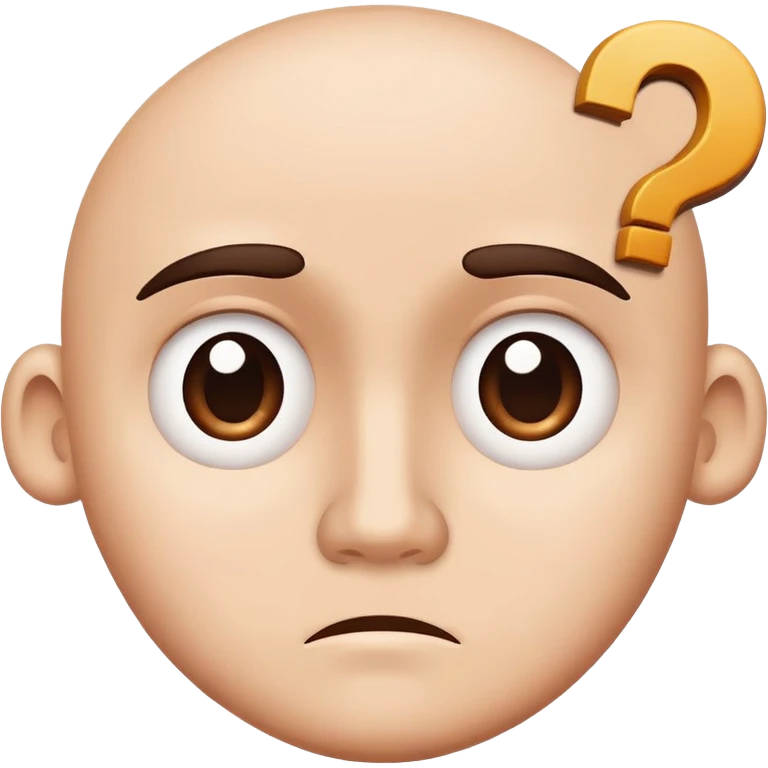 puzzled face with raised eyebrow and question mark emoji
